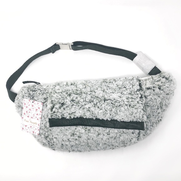 FREE PEOPLE Cozy Up Sling Bag Faux Fur Fanny Pack - Picture 2 of 5